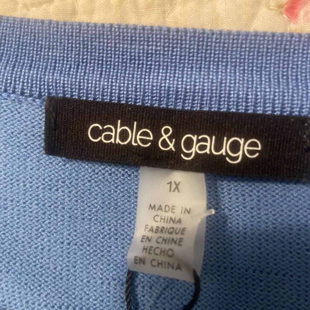 NWT Plus Size Blue Cardigan - Picture 4 of 6